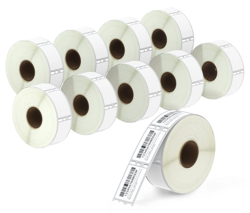 BETCKEY - Compatible DYMO 30347 (1" x 1-1/2") Book Spine Labels - Compatible with DYMO Labelwriter 450, 4XL, NOT FIT 550 & 5XL [10 Rolls/7500 Labels] - Image 1
